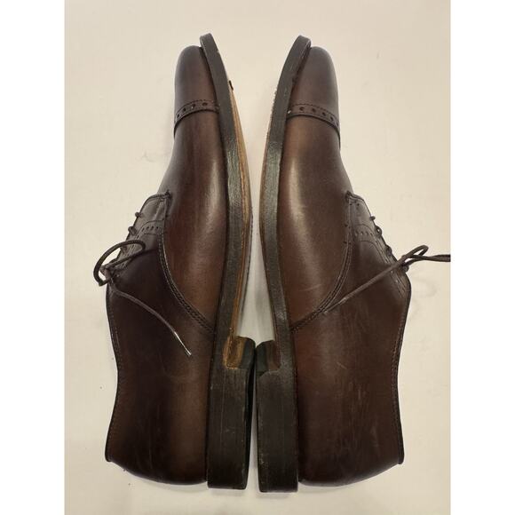 Size 11 D Allen Edmonds Clifton Brown Leather Cap Toe Lace Up Dress Shoes Oxford - Picture 7 of 14
